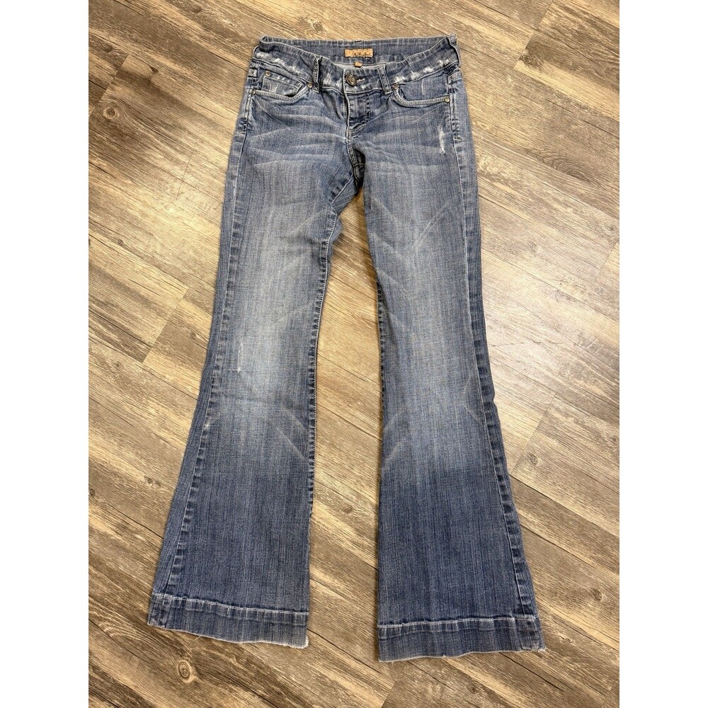 See Thru Soul Jeans Womens 27 Johnnie Flare Low Rise Y2K Distressed Embroidered